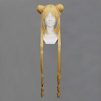 Cosplay Wigs Sailor Moon Sailor Moon Golden Long Anime Cosplay Wigs 100 CM Heat Resistant Fiber Female