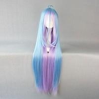 Cosplay Wigs No Game No Life Cosplay Blue Long Anime Cosplay Wigs 105 CM Heat Resistant Fiber Female