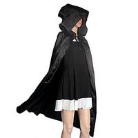 Cosplay Costumes / Cloak / Halloween Props / Party Costume / Masquerade Wizard/Witch / Angel/Devil / Ghost Movie Cosplay Black Solid Cloak
