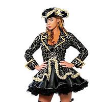 Cosplay Costumes Party Costume Pirate Festival/Holiday Halloween Costumes Black Print Dress Hat Halloween Carnival Female Terylene