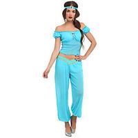Cosplay Costumes / Party Costume Princess Jasmine Lake Blue Polyester Women\'s Halloween Costume