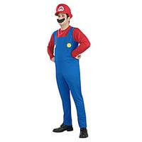 Cosplay Costumes / Party Costume Anime/Videogame For Super Mario Unisex Halloween Costume with Beard (for Height 168-180)