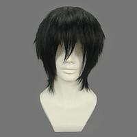 Cosplay Wigs One Piece Monkey D. Luffy Black Short / Straight Anime Cosplay Wigs 32 CM Heat Resistant Fiber Male