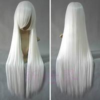 Cosplay Wigs InuYasha Inu Yasha White Long / Straight Anime Cosplay Wigs 80 CM Heat Resistant Fiber Male