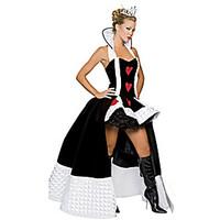 Cosplay Costumes / Party Costume Queen of Hearts Black Terylene Women\'s Halloween Party Costumefor Carnival