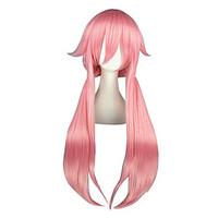 Cosplay Wigs The Future Diary Gasai Yuno Pink Long Anime Cosplay Wigs 100 CM Heat Resistant Fiber Male / Female