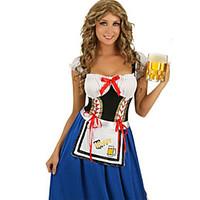 Cosplay Costumes / Party Costume Halloween / Oktoberfest Blue Patchwork Terylene Dress / More Accessories Halloween/Christmas/New Year