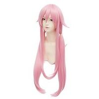 Cosplay Wigs The Future Diary Gasai Yuno Pink Long / Straight Anime Cosplay Wigs 80 CM Heat Resistant Fiber Female