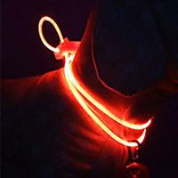 Collar LED Lights Adjustable/Retractable Safety Solid Plastic Yellow Red Green Blue Blushing Pink