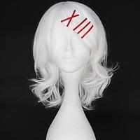 Cosplay Wigs Tokyo Ghoul Cosplay White Short Anime Cosplay Wigs 38 CM Heat Resistant Fiber Male / Female