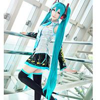 Cosplay Wigs Vocaloid Hatsune Miku Blue Extra Long / Straight Anime/ Video Games Cosplay Wigs 120 CM Heat Resistant Fiber Female