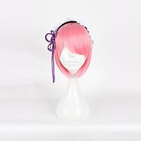 Cosplay Wigs Cosplay Cosplay Pink Short Anime Cosplay Wigs 35cm CM Heat Resistant Fiber Female