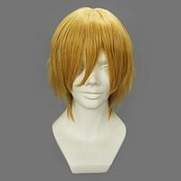 Cosplay Wigs One Piece Sanji Golden Short Anime Cosplay Wigs 32 CM Heat Resistant Fiber Male