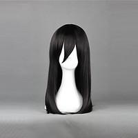 Cosplay Wigs Attack on Titan Mikasa Ackermann Black Medium Anime Cosplay Wigs 50 CM Heat Resistant Fiber Female