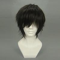Cosplay Wigs Blue Exorcist Juzo Shima Black Short Anime Cosplay Wigs 30 CM Heat Resistant Fiber Male