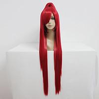 Cosplay Wigs Fairy Tail Erza Scarlet Red Long / Straight Anime Cosplay Wigs 100 CM Heat Resistant Fiber Female