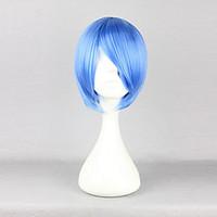 Cosplay Wigs Cosplay Rei Ayanami Blue Short Anime Cosplay Wigs 30 CM Heat Resistant Fiber Female