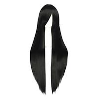 Cosplay Wigs Final Fantasy Vincent Valentine Black Long Anime Cosplay Wigs 100 CM Heat Resistant Fiber Male / Female