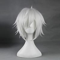 Cosplay Wigs Is It Wrong to Try to Pick Up Girls in a Dungeon Bell Cranel White Short Anime Cosplay Wigs 33 CM Heat Resistant FiberMale /