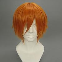 Cosplay Wigs Black Butler Puppet Master Orange Short Anime Cosplay Wigs 32 CM Heat Resistant Fiber Male