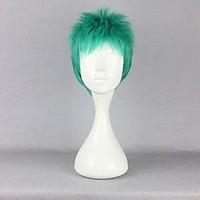 Cosplay Wigs One Piece Roronoa Zoro Green Short Anime Cosplay Wigs 30 CM Heat Resistant Fiber Male