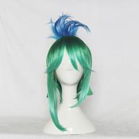 Cosplay Wigs LOL Cosplay Green Short Anime/ Video Games Cosplay Wigs 35 CM Heat Resistant Fiber Male / Female