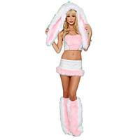 Cosplay Costumes Animal Festival/Holiday Halloween Costumes Rabbit Top Skirt Leg Warmers Hat Halloween Female Spandex Terylene