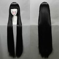 Cosplay Wigs InuYasha Kikyo Black Long / Straight Anime Cosplay Wigs 100 CM Heat Resistant Fiber Female