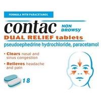 Contac Dual Nose & Sinus Relief Tablets 18s