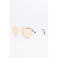 coloured lens aviator sunglasses orange