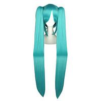 Cosplay Wigs Vocaloid Mikuo Blue Extra Long / Straight Anime Cosplay Wigs 120 CM Heat Resistant Fiber Male / Female