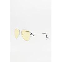 coloured lens aviator sunglasses yellow