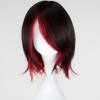 Cosplay Wigs RWBY Ruby Black / Red Short Anime Cosplay Wigs 35 CM Heat Resistant Fiber Female