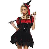 Cosplay Costumes/Party Costumes Wizard Halloween Red/Black Solid N/A Skirt / Hat