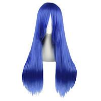 Cosplay Wigs Fairy Tail Mayoi Hachikuji Blue Medium Anime Cosplay Wigs 70 CM Heat Resistant Fiber Male / Female