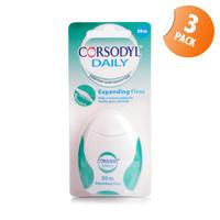 corsodyl daily expanding floss 30m triple pack