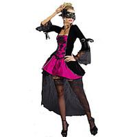 Cosplay Costumes Queen Fairytale Movie Cosplay Black Patchwork Dress Mask Halloween Christmas New Year Female Polyester