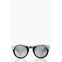 contrast cat eye fashion glasses black