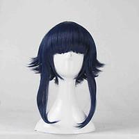 Cosplay Wigs Naruto Hinata Hyuga Blue Short Anime Cosplay Wigs 35 CM Heat Resistant Fiber Female