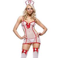 Cosplay Costumes Maid Costumes / Cosplay / Nurse Movie Cosplay White Solid Dress / Briefs Carnival Female Polyester