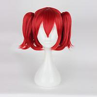 Cosplay Wigs Cosplay Cosplay Red Short / Ponytails Anime Cosplay Wigs 35cm CM Heat Resistant Fiber Female