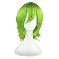Cosplay Wigs Reborn! Yoruichi Shihoin Green Short Anime Cosplay Wigs 35 CM Heat Resistant Fiber Male / Female