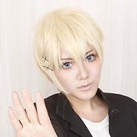 Cosplay Wigs Inu x Boku SS Banri Watanuki Golden Short Anime Cosplay Wigs 30 CM Heat Resistant Fiber Male