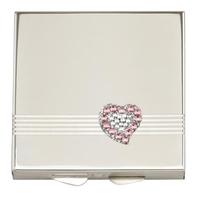 Compact Stainless Steel With Crystals