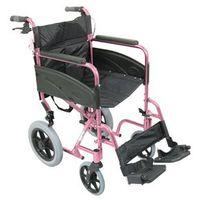 COMPACT TRANSPORT ALUMINIUM WHEELCHAIR PINK