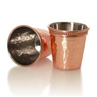 copper hammered shot cups 2oz 60ml pack of 2