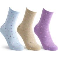 Cosyfeet Extra Roomy Womens Cotton-rich Patterned Socks
