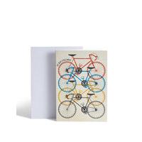 Coloured Bikes Birthday Card
