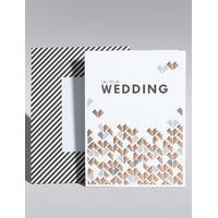 Copper Geometric Hearts Wedding Card