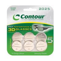 Contour 3D TV CR2025 Coin Cell Battery (6 Pack)